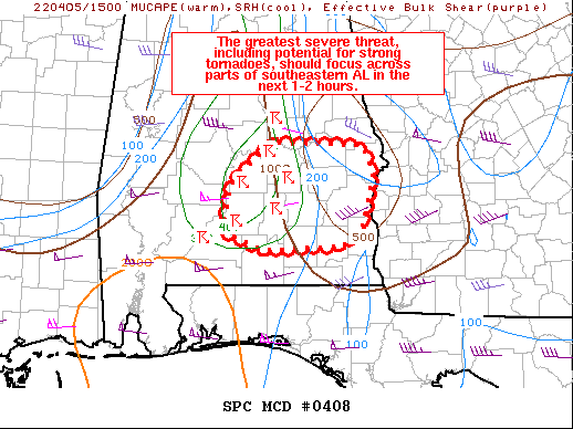 Mesoscale Discussion 408