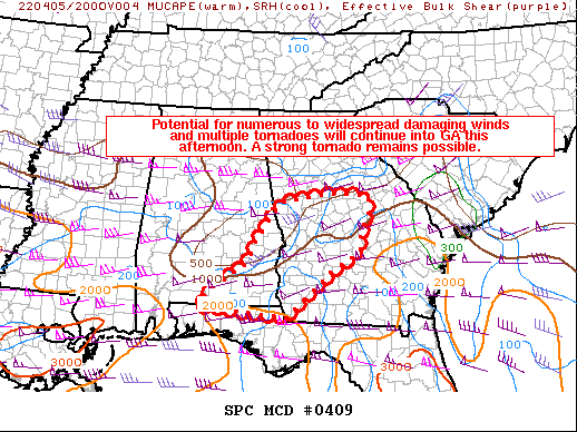 Mesoscale Discussion 409
