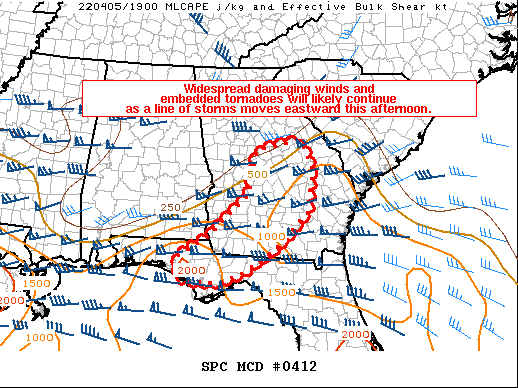 Mesoscale Discussion 412