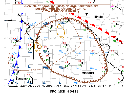 Mesoscale Discussion 416