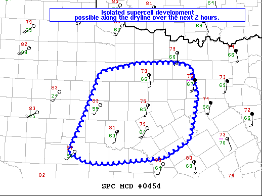 Mesoscale Discussion 454