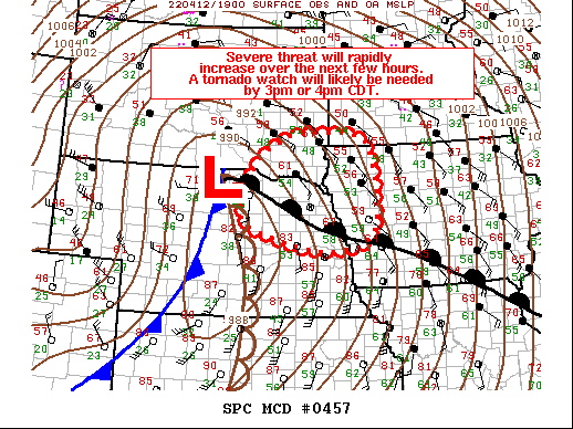Mesoscale Discussion 457