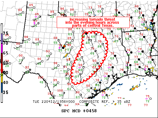 Mesoscale Discussion 458