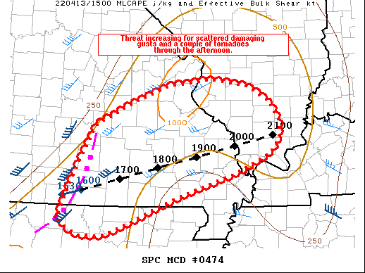 Mesoscale Discussion 474