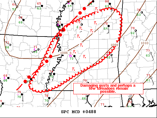 Mesoscale Discussion 488