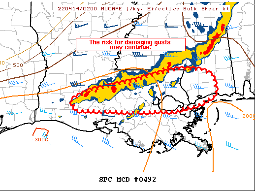 Mesoscale Discussion 492