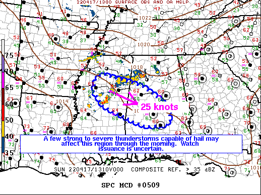Mesoscale Discussion 509