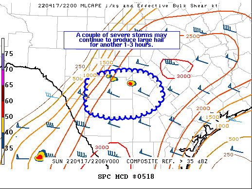 Mesoscale Discussion 518