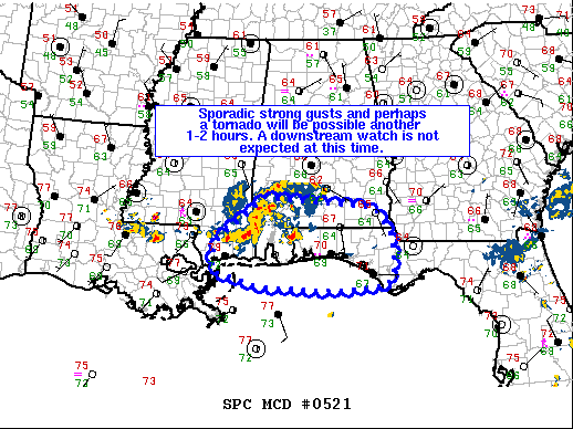 Mesoscale Discussion 521
