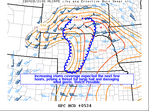 Mesoscale Discussion 534