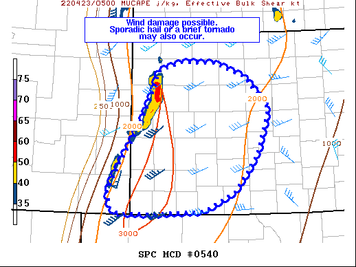 Mesoscale Discussion 540