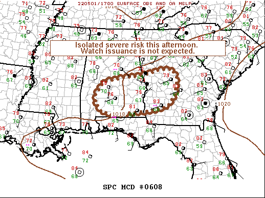 Mesoscale Discussion 608