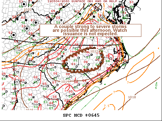 Mesoscale Discussion 645