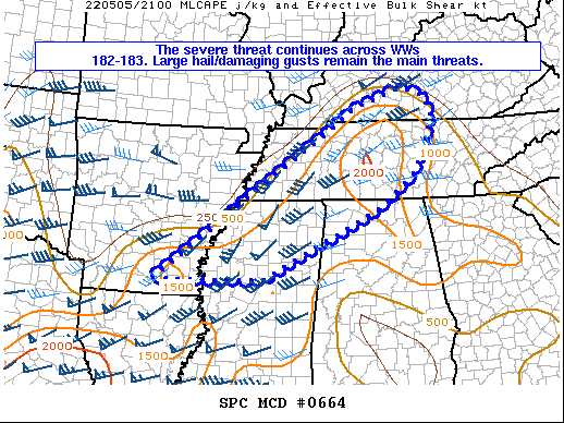 Mesoscale Discussion 664