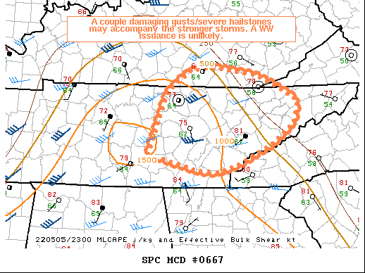 Mesoscale Discussion 667