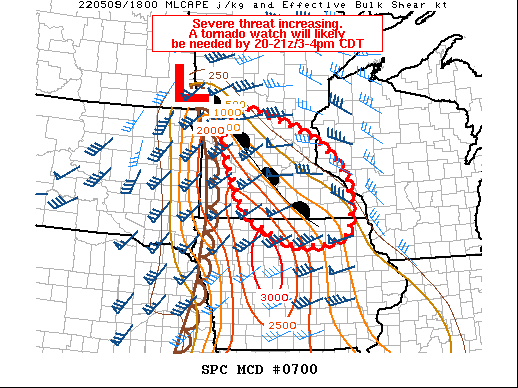 Mesoscale Discussion 700