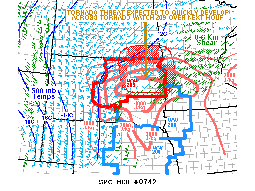 Mesoscale Discussion 742
