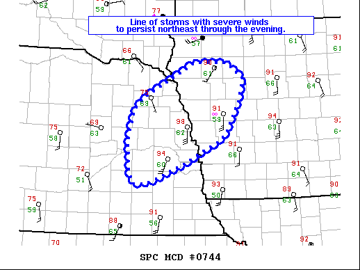 Mesoscale Discussion 744