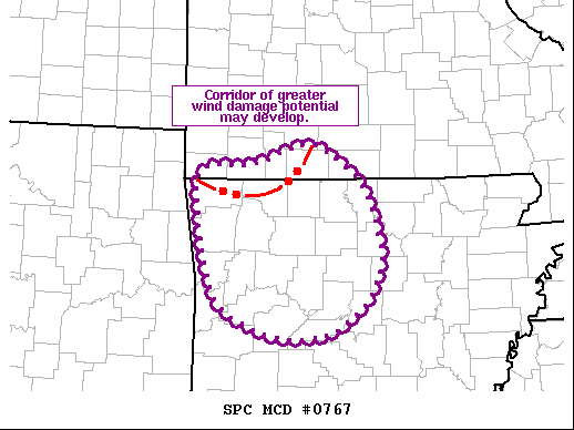 Mesoscale Discussion 767