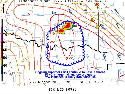 Mesoscale Discussion 778