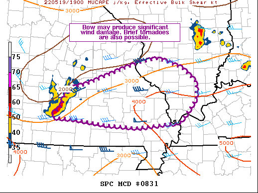 Mesoscale Discussion 831