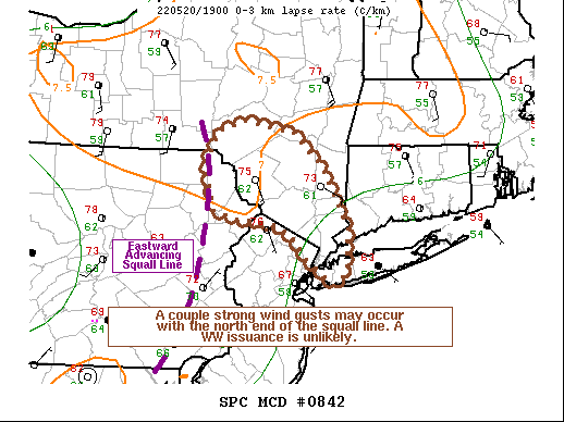 Mesoscale Discussion 842