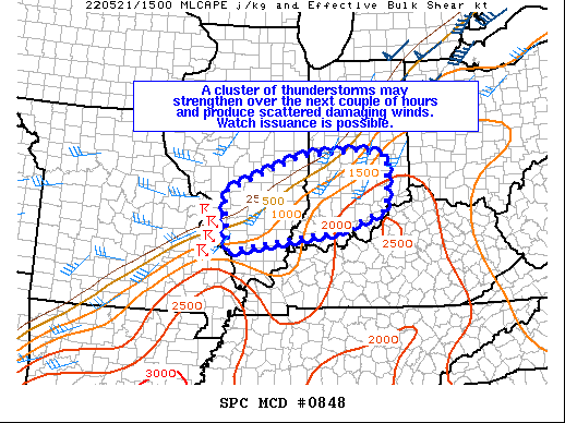 Mesoscale Discussion 848