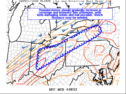 Mesoscale Discussion 852