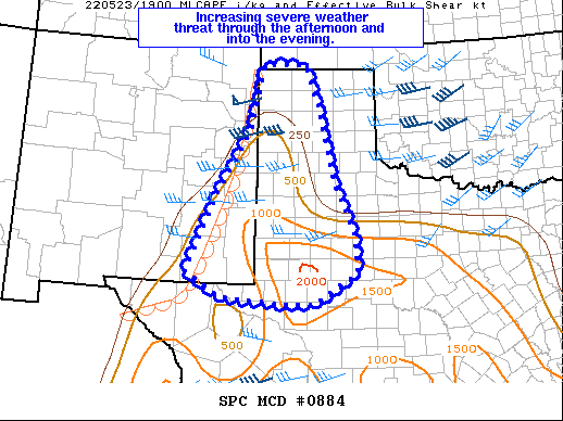 Mesoscale Discussion 884