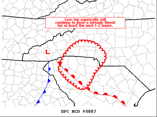 Mesoscale Discussion 887
