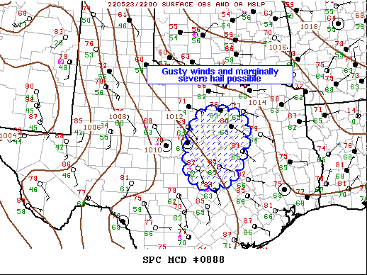 Mesoscale Discussion 888