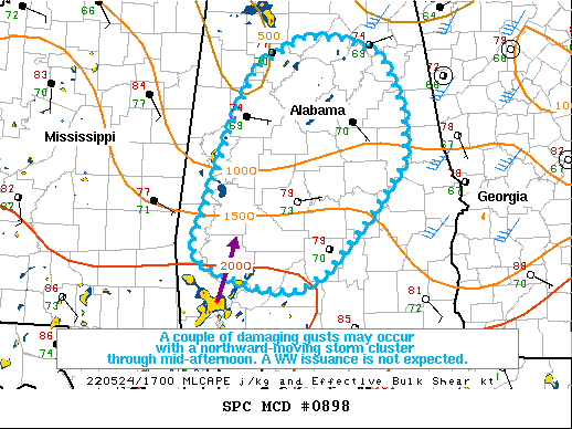 Mesoscale Discussion 898