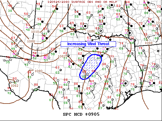 Mesoscale Discussion 905