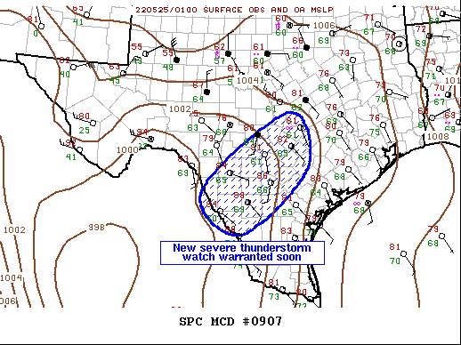 Mesoscale Discussion 907