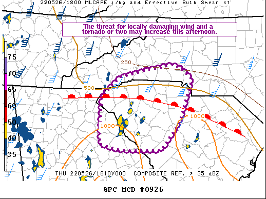 Mesoscale Discussion 926