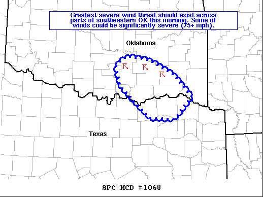 Mesoscale Discussion 1068