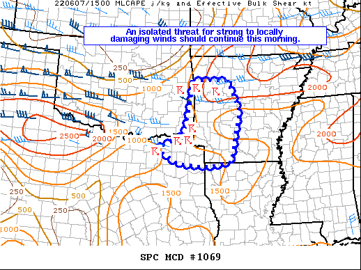 Mesoscale Discussion 1069