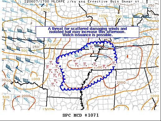 Mesoscale Discussion 1071