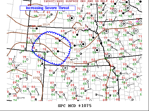 Mesoscale Discussion 1075