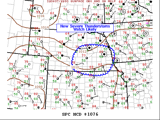 Mesoscale Discussion 1076