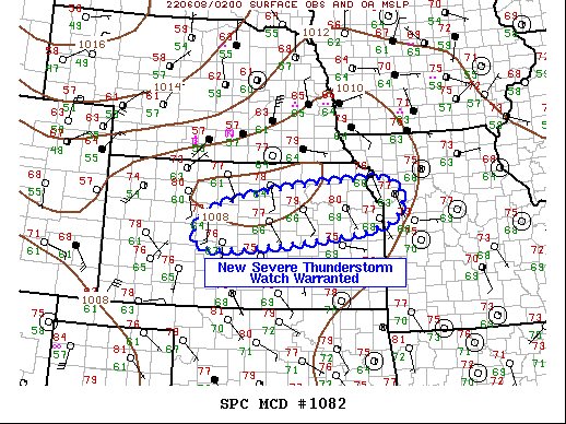 Mesoscale Discussion 1082