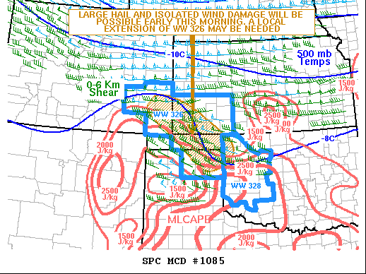 Mesoscale Discussion 1085