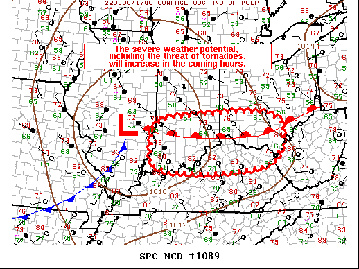 Mesoscale Discussion 1089