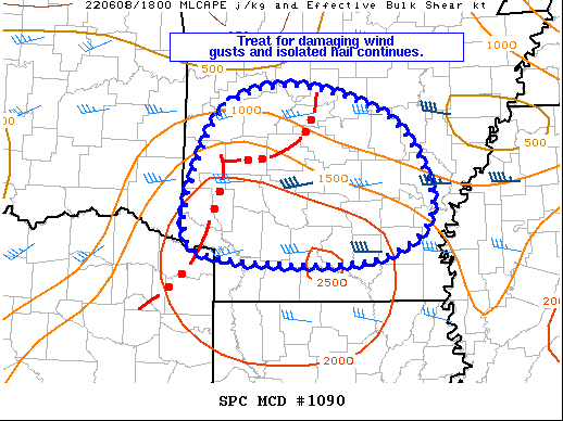 Mesoscale Discussion 1090