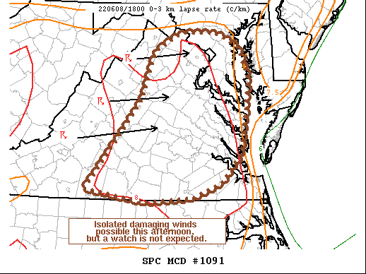 Mesoscale Discussion 1091