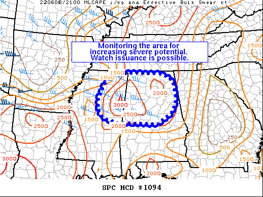 Mesoscale Discussion 1094
