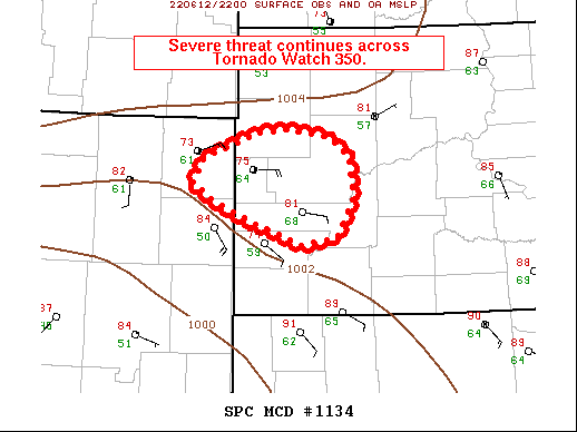 Mesoscale Discussion 1134