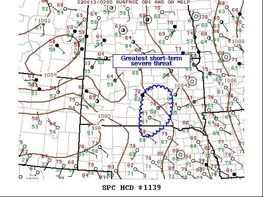 Mesoscale Discussion 1139