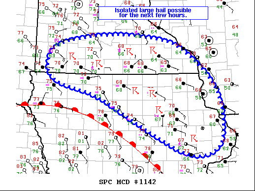 Mesoscale Discussion 1142