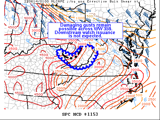 Mesoscale Discussion 1153